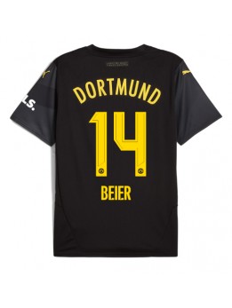 Borussia Dortmund Maximilian Beier #14 Gostujuci Dres 2024-25 Kratak Rukavima